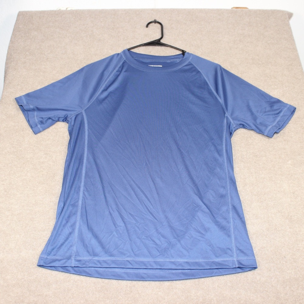 Amazon Essentials Mens Blue Activewear T-Shirt Size M S17AE40003 Raglan Sleeve